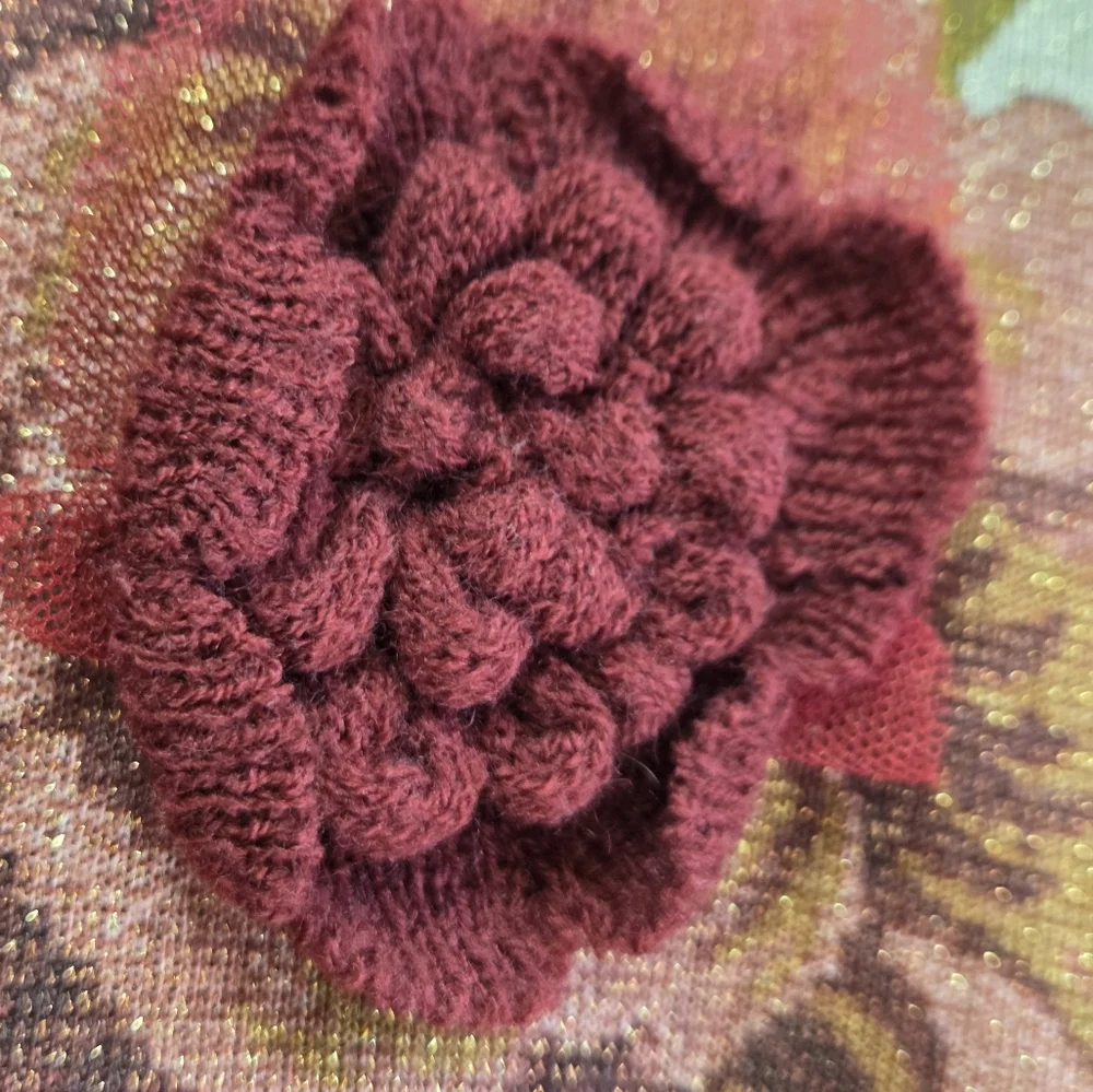 Vintage Mafecco Floral Tapestry 2-Piece Sweater Set